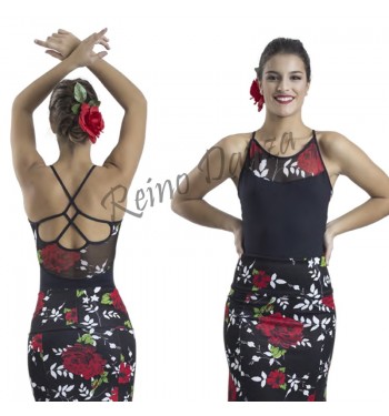 Maillot con tul estampado...