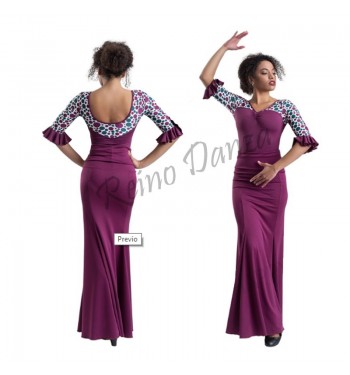 Falda flamenco ajustada a...