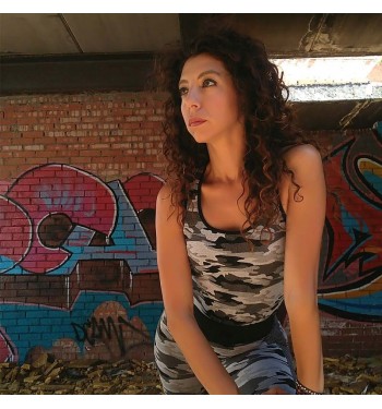 Conjunto legging y top militar 2