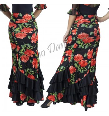 Falda flamenca con volantes...
