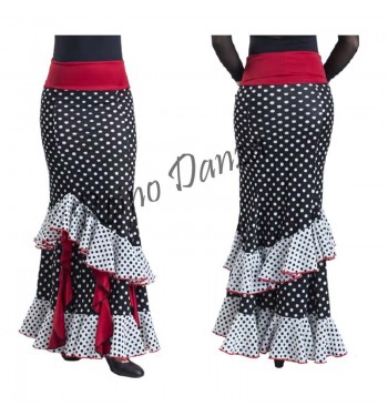 Falda flamenca con volantes...