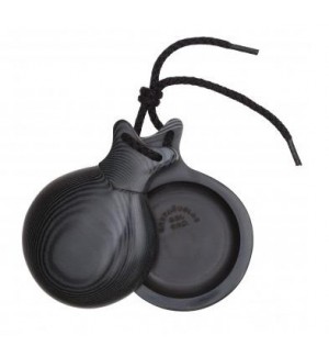 Castañuelas tela jota profesional negra