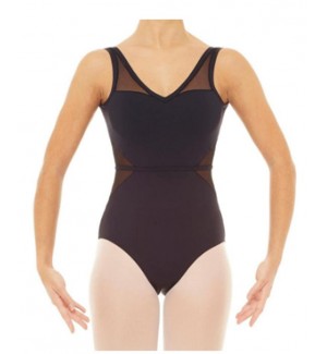 maillot ballet con transparencias