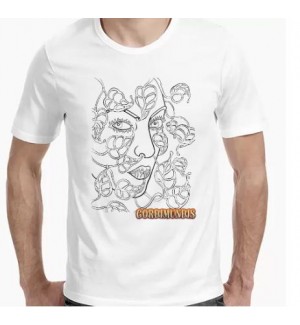 Camiseta rostro con flores