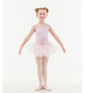 Vestidito ballet de encaje y tul para niñas