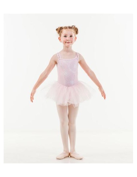 Vestidito ballet de encaje y tul para niñas