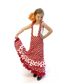 Conjunto niñas Falda lunares y camisa a jueto