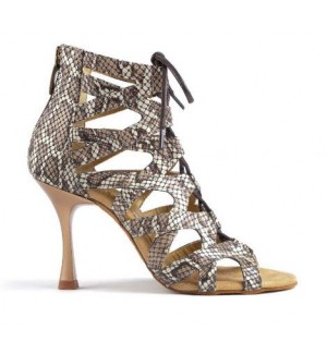 Sandalia abotinada piel de sepiente 