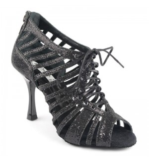 Sandalia glitter abotinada