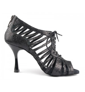 Sandalia glitter abotinada 2