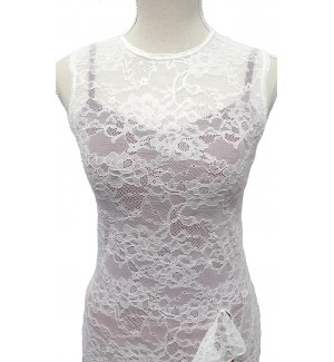 Sobrevestido de blonda con... 2