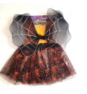 Disfraz conjunto tutu y alas araña