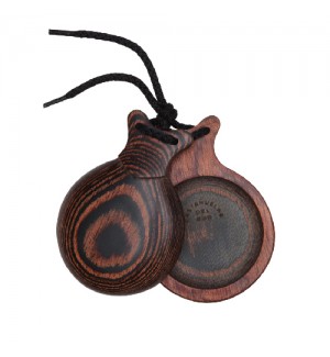 Castañuelas madera veteada...
